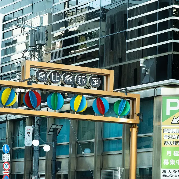 恵比寿銀座商店街の看板