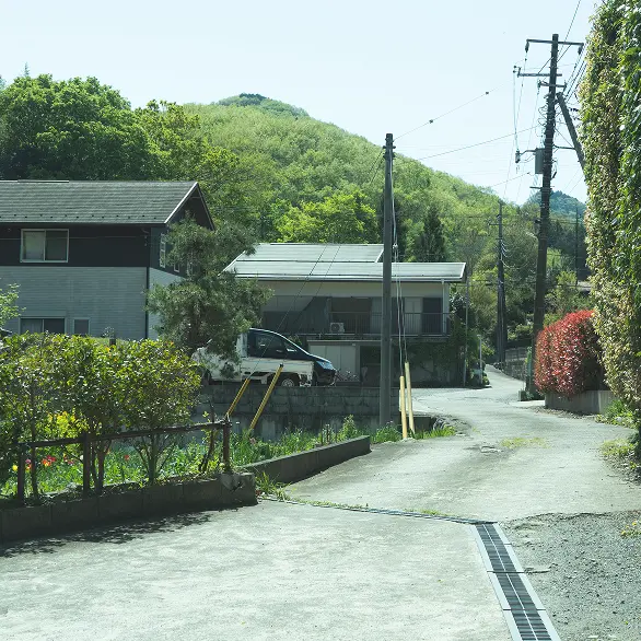 施設近くの小道の写真